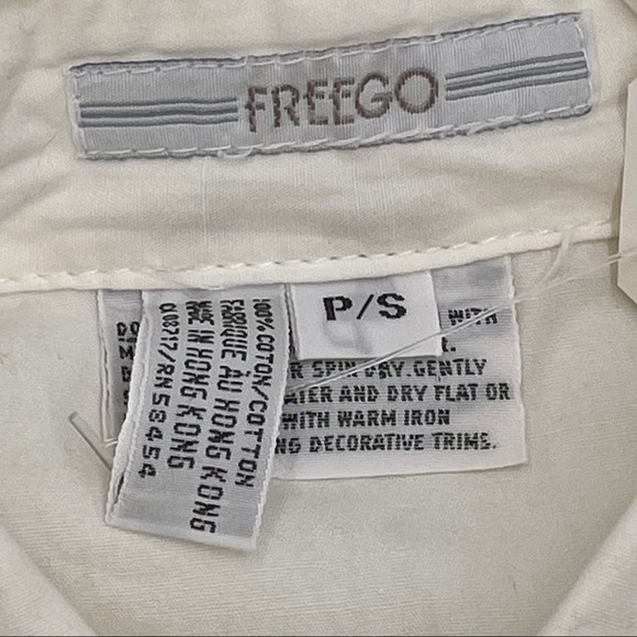 Vintage Freego Western white Shirt NWT size SMALL - Picture 4 of 11